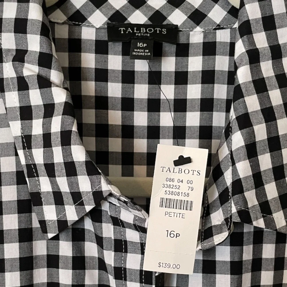 Talbots Gingham Shirt Dress - 16P - Picture 8 of 9